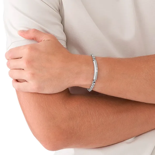 Brățară pentru bărbați EMPORIO ARMANI EGS2940040 Inox/ Silver photo 4 Brățară pentru bărbați EMPORIO ARMANI EGS2940040 Inox/ Silver photo 4