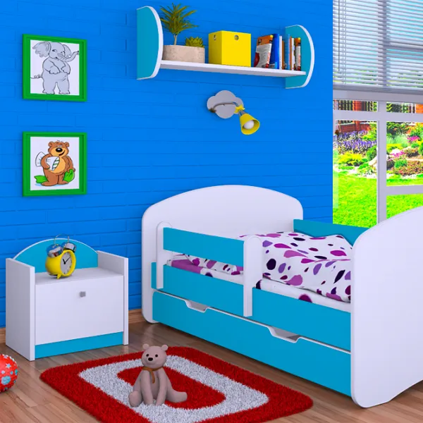 Детская кровать Happy Babies Happy 80 x 160 см/ Щит/ Белый photo 4