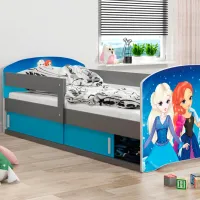 Детская кровать BMS Group Luki 1 Snow 80 x 160 см/ ЛДСП/ Графитовый photo 4