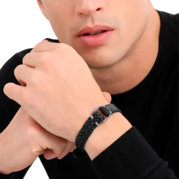 Brățară pentru bărbați FOSSIL JA6932001 Piele/ Black photo 2 Brățară pentru bărbați FOSSIL JA6932001 Piele/ Black photo 2