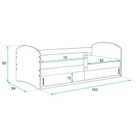 Детская кровать BMS Group Luki 1 Tommy 80 x 160 см/ ЛДСП/ Графитовый photo 2