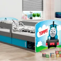 Детская кровать BMS Group Luki 1 Tommy 80 x 160 см/ ЛДСП/ Графитовый photo 4