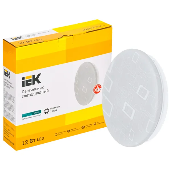 Plafonieră IEK LDPB0-2003-12-4000-K01 260 mm/ Oțel photo 4 Plafonieră IEK LDPB0-2003-12-4000-K01 260 mm/ Oțel photo 4