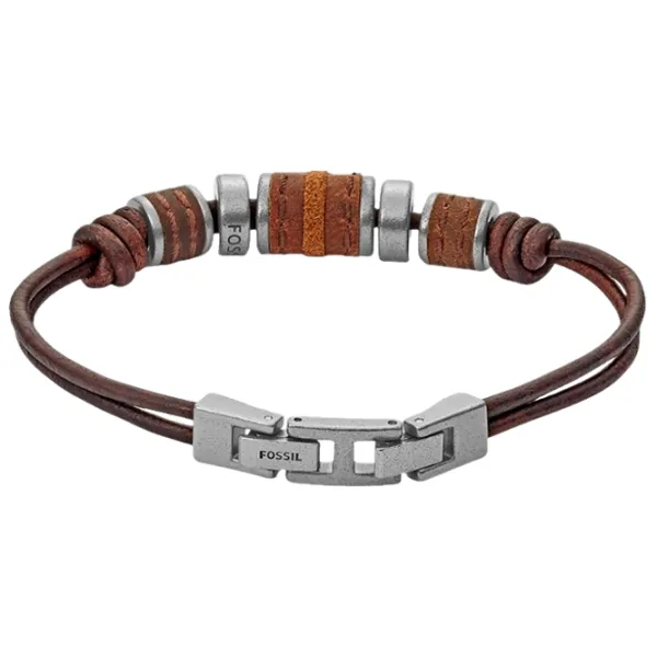 Brățară pentru bărbați FOSSIL JF00900797 Piele/ Brown photo 2 Brățară pentru bărbați FOSSIL JF00900797 Piele/ Brown photo 2
