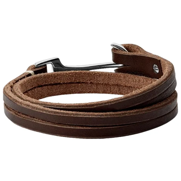 Brățară pentru bărbați FOSSIL JF02205040 Inox/ Brown photo 2 Brățară pentru bărbați FOSSIL JF02205040 Inox/ Brown photo 2
