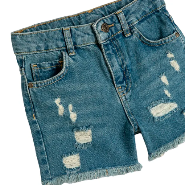 Pantaloni scurți pentru fete Koton 4SKG40016AD 140 / Indigo photo 3 Pantaloni scurți pentru fete Koton 4SKG40016AD 140 / Indigo photo 3