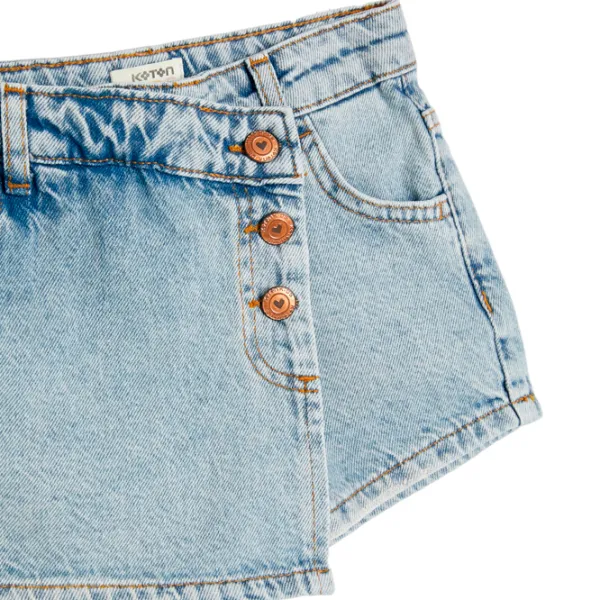 Pantaloni scurți pentru fetiţe Koton 4SKG40018AD 122/ Indigo photo 5 Pantaloni scurți pentru fetiţe Koton 4SKG40018AD 122/ Indigo photo 5
