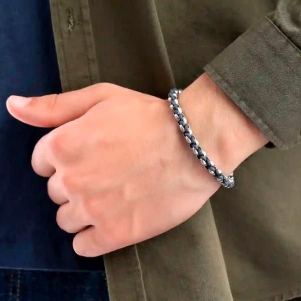 Браслет для мужчин FOSSIL JF02679040 нерж. сталь/ Серебристый photo 2 Браслет для мужчин FOSSIL JF02679040 нерж. сталь/ Серебристый photo 2
