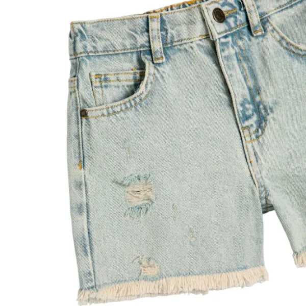 Pantaloni scurți pentru fetiţe Koton 4SKG40011AD 140/ Licht Indigo photo 3 Pantaloni scurți pentru fetiţe Koton 4SKG40011AD 140/ Licht Indigo photo 3