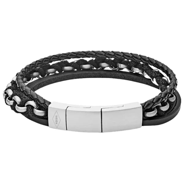 Brățară pentru bărbați FOSSIL JF02937040 Inox/ Black photo 2