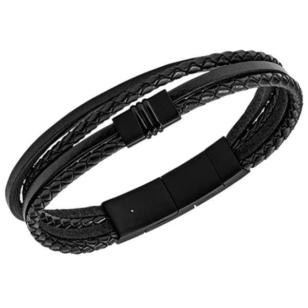 Brățară pentru bărbați FOSSIL JF03098001 Inox/ Black photo 2 Brățară pentru bărbați FOSSIL JF03098001 Inox/ Black photo 2