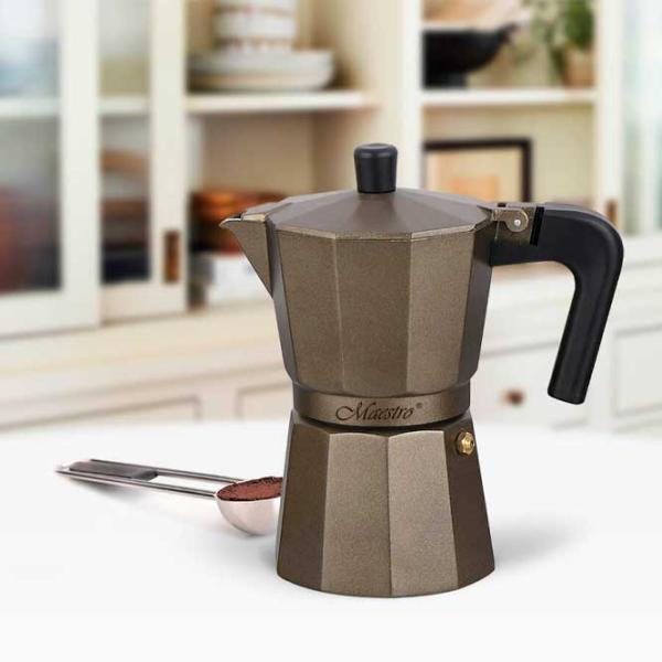 Кофеварка Maestro Mr-1666-6 0.3л / Алюминий / Серебряный photo 4