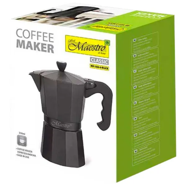 Cafetieră Maestro Mr-1666-6 0.3l / Aluminiu / Black photo 4