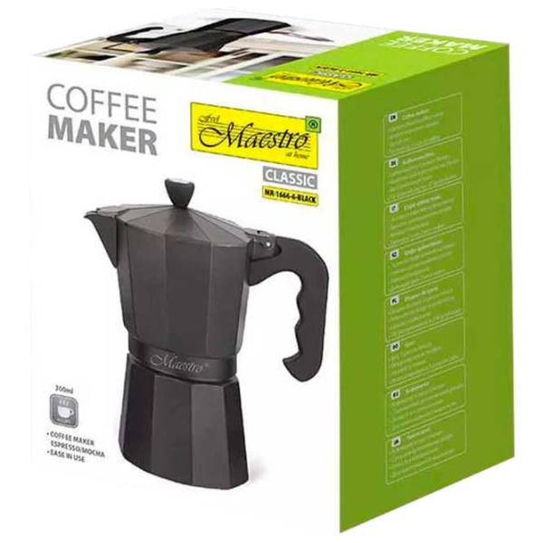Cafetieră Maestro Mr-1666-6 0.3l / Aluminiu / Black photo 4