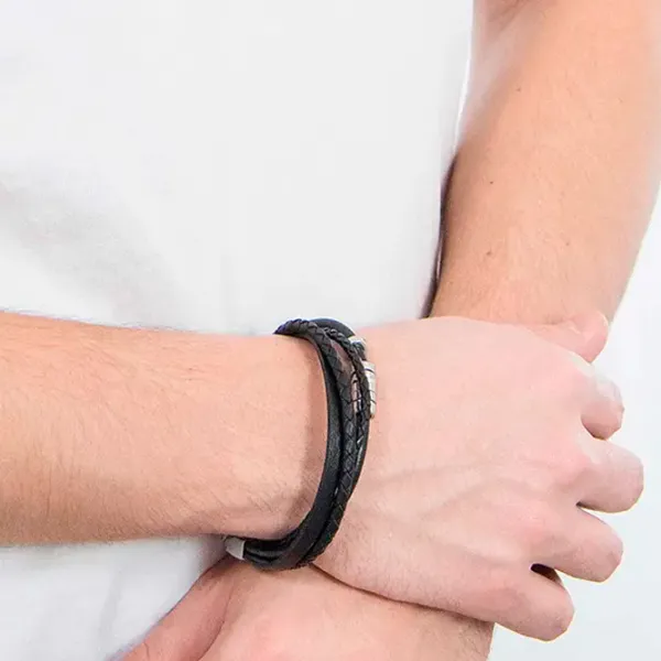 Браслет для мужчин FOSSIL JF03183040 нерж. сталь/ Черный photo 2 Браслет для мужчин FOSSIL JF03183040 нерж. сталь/ Черный photo 2