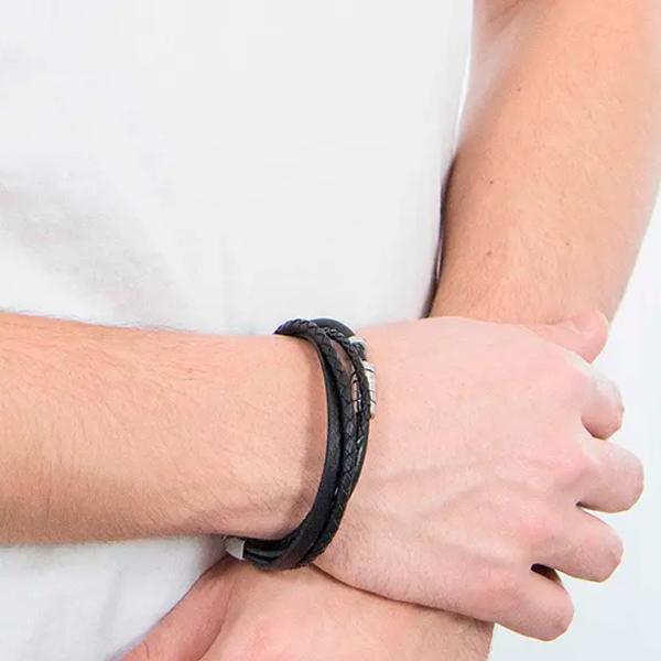 Браслет для мужчин FOSSIL JF03183040 нерж. сталь/ Черный photo 2 Браслет для мужчин FOSSIL JF03183040 нерж. сталь/ Черный photo 2