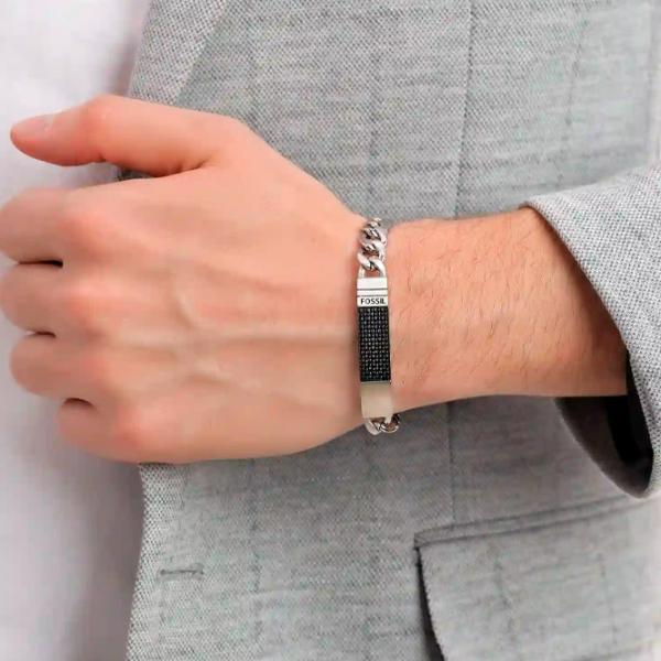 Brățară pentru bărbați FOSSIL JF03315040 Inox/ Silver photo 3 Brățară pentru bărbați FOSSIL JF03315040 Inox/ Silver photo 3