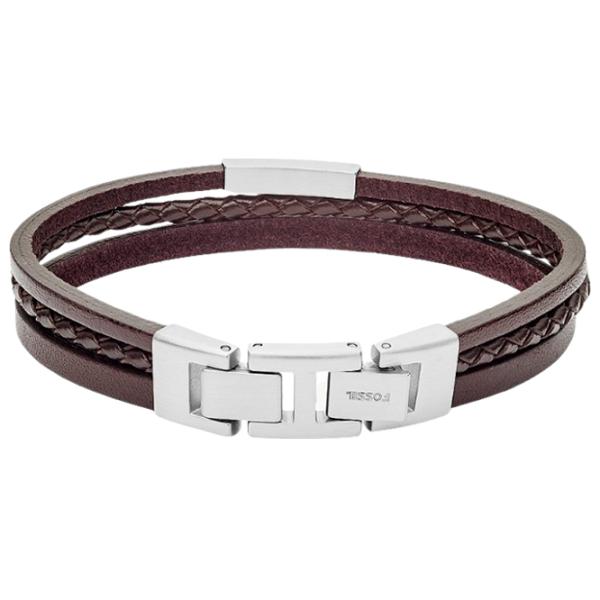 Brățară pentru bărbați FOSSIL JF03323040 Inox/ Brown photo 2 Brățară pentru bărbați FOSSIL JF03323040 Inox/ Brown photo 2