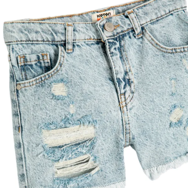 Pantaloni scurți pentru fetiţe Koton 4SKG40017AD 128/ Licht Indigo photo 3 Pantaloni scurți pentru fetiţe Koton 4SKG40017AD 128/ Licht Indigo photo 3