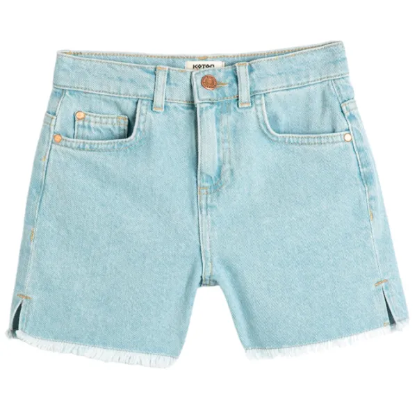 Pantaloni scurți pentru fetiţe Koton 4SKG40043AD 152/ Licht Indigo photo 2