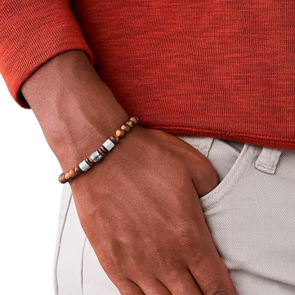 Браслет для мужчин FOSSIL JF03448040 нерж. сталь/ Коричневый photo 3