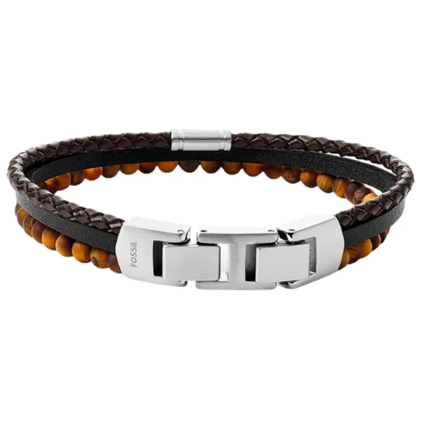 Brățară pentru bărbați FOSSIL JF03616040 Inox/ Brown photo 2