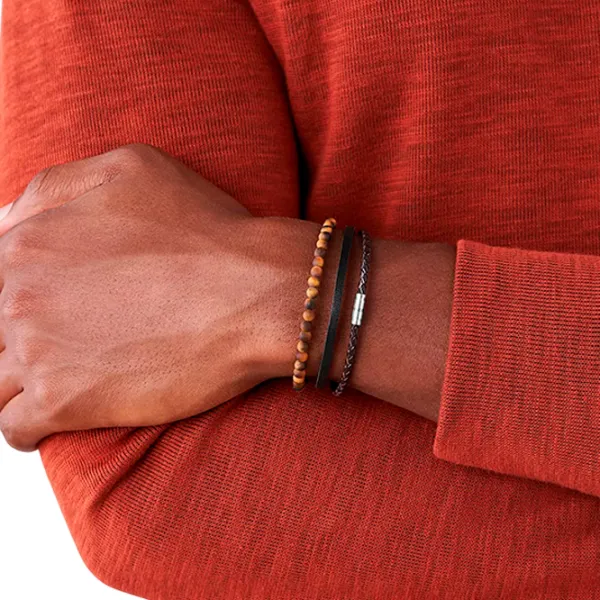 Brățară pentru bărbați FOSSIL JF03616040 Inox/ Brown photo 3