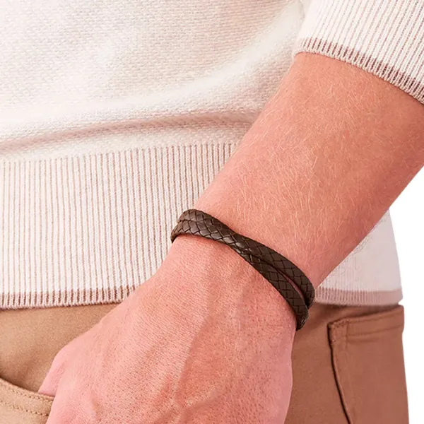 Brățară pentru bărbați FOSSIL JF03685040 Inox/ Brown photo 3