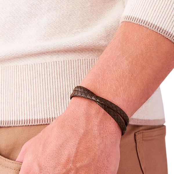 Brățară pentru bărbați FOSSIL JF03685040 Inox/ Brown photo 3