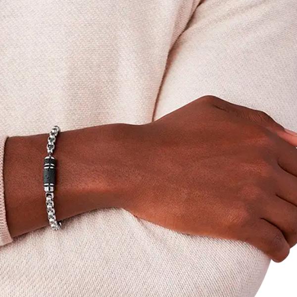 Brățară pentru bărbați FOSSIL JF03687040 Inox/ Silver photo 4 Brățară pentru bărbați FOSSIL JF03687040 Inox/ Silver photo 4