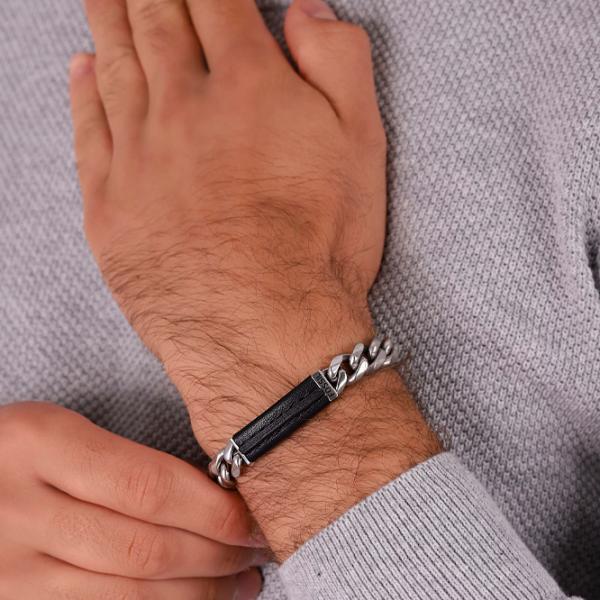 Браслет для мужчин FOSSIL JF03724040 нерж. сталь/ Серебристый photo 3 Браслет для мужчин FOSSIL JF03724040 нерж. сталь/ Серебристый photo 3