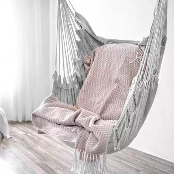 Стул-гамак Gardlov 20937 5626673 150 кг/ Хлопок/ Grey photo 7 Стул-гамак Gardlov 20937 5626673 150 кг/ Хлопок/ Grey photo 7