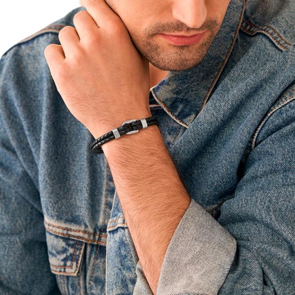Браслет для мужчин FOSSIL JF04202040 нерж. сталь/ Черный photo 4 Браслет для мужчин FOSSIL JF04202040 нерж. сталь/ Черный photo 4