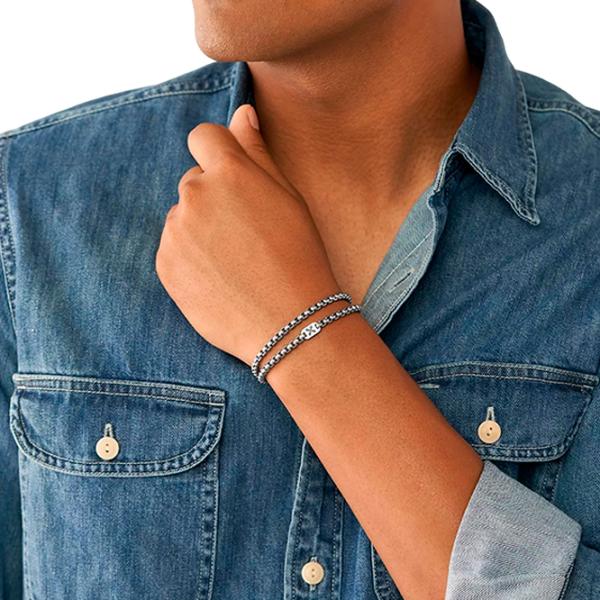 Brățară pentru bărbați FOSSIL JF04339040 Inox/ Silver photo 2 Brățară pentru bărbați FOSSIL JF04339040 Inox/ Silver photo 2