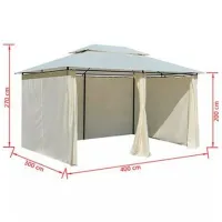 Палатка Villager Gazebo Belize Черный Бежевый photo 3