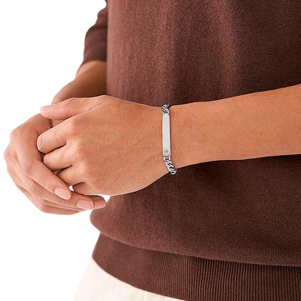 Браслет для мужчин FOSSIL JF04395998 нерж. сталь/ Серебристый photo 5 Браслет для мужчин FOSSIL JF04395998 нерж. сталь/ Серебристый photo 5