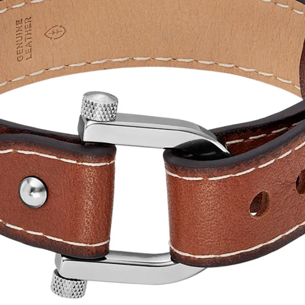 Brățară pentru bărbați FOSSIL JF04397040 Inox/ Brown photo 2 Brățară pentru bărbați FOSSIL JF04397040 Inox/ Brown photo 2