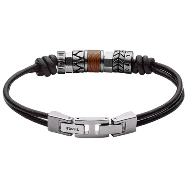 Brățară pentru bărbați FOSSIL JF84196040 Inox/ Black photo 2 Brățară pentru bărbați FOSSIL JF84196040 Inox/ Black photo 2