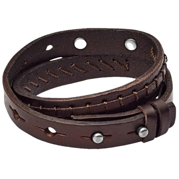 Brățară pentru bărbați FOSSIL JF87354040 Inox/ Brown photo 2 Brățară pentru bărbați FOSSIL JF87354040 Inox/ Brown photo 2