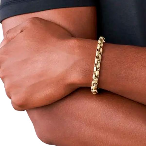 Brățară pentru bărbați Armani Exchange AXG0046710 Inox/ Gold photo 2