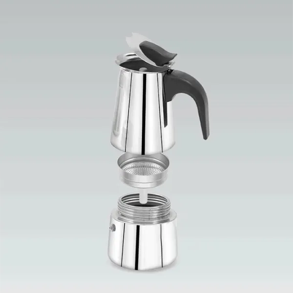 Гейзерная кофеварка Maestro Mr-1660-6 0.3л / Алюминий / Нержавеющая сталь photo 2