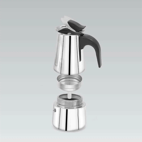 Гейзерная кофеварка Maestro Mr-1660-6 0.3л / Алюминий / Нержавеющая сталь photo 2