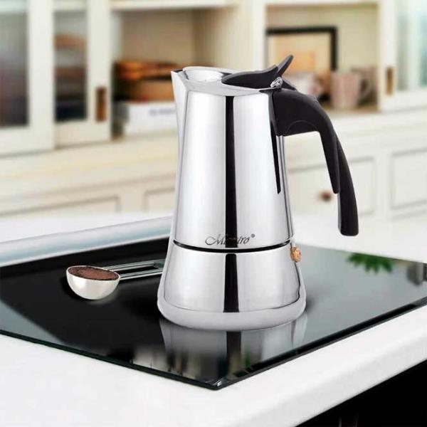 Гейзерная кофеварка Maestro Mr-1660-6 0.3л / Алюминий / Нержавеющая сталь photo 4