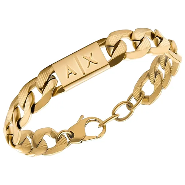 Brățară pentru bărbați Armani Exchange AXG0078710 Inox/ Gold photo 2