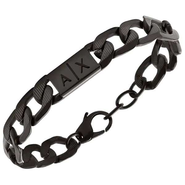 Brățară pentru bărbați Armani Exchange AXG0079001 Inox/ Black photo 2