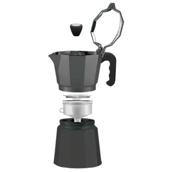 Гейзерная кофеварка Maestro Mr-1666-3 0.3л / Алюминий / Черный photo 2