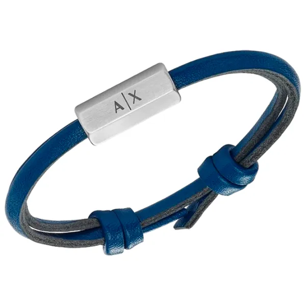 Brățară pentru bărbați Armani Exchange AXG0094040 Inox/ Blue photo 2 Brățară pentru bărbați Armani Exchange AXG0094040 Inox/ Blue photo 2