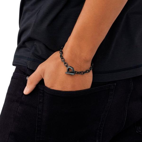 Brățară pentru bărbați Armani Exchange AXG0105001 Inox/ Black photo 2