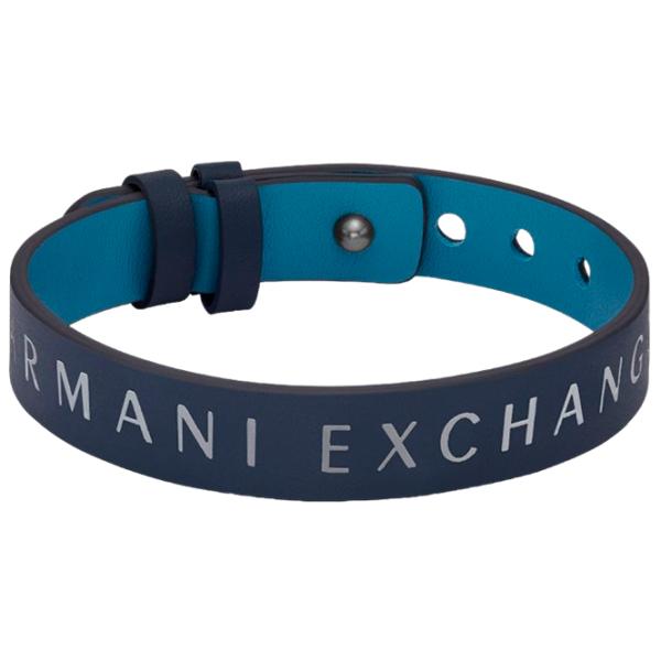 Brățară pentru bărbați Armani Exchange AXG0106040 Piele/ Blue photo 2 Brățară pentru bărbați Armani Exchange AXG0106040 Piele/ Blue photo 2