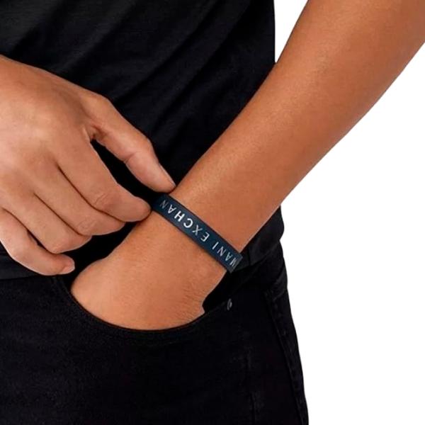Brățară pentru bărbați Armani Exchange AXG0106040 Piele/ Blue photo 3 Brățară pentru bărbați Armani Exchange AXG0106040 Piele/ Blue photo 3